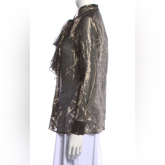 NWT Saint Laurent lavallière /Bow Blouse. French Sz 40 - Picture 2 of 7